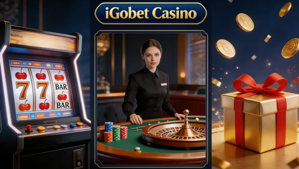 iGobet Casino jeux : les meilleures machines à sous, croupiers en direct et bonus de bienvenue