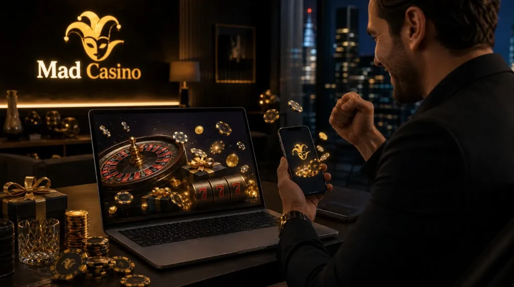 Bonus Mad Casino : offres de bienvenue, free spins et conditions