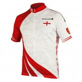 Vente Endura Maillot Manches Courtes Angleterre Blanc-Rouge