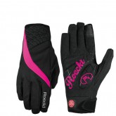 Roeckl Gants Hiver Femme Wengen Noirs-Rose Fuchsia Pas Chère